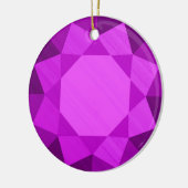 Amethist Edelsteen / Jewel Graphic Afbeelding Keramisch Ornament (Links)