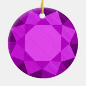Amethist Edelsteen / Jewel Graphic Afbeelding Keramisch Ornament (Achterkant)