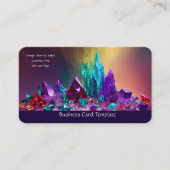 Amethist edelstenen Kleurrijke helende kristallen Visitekaartje (Voorkant)