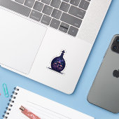 Amethist Elixir Sticker (Laptop met iPhone)