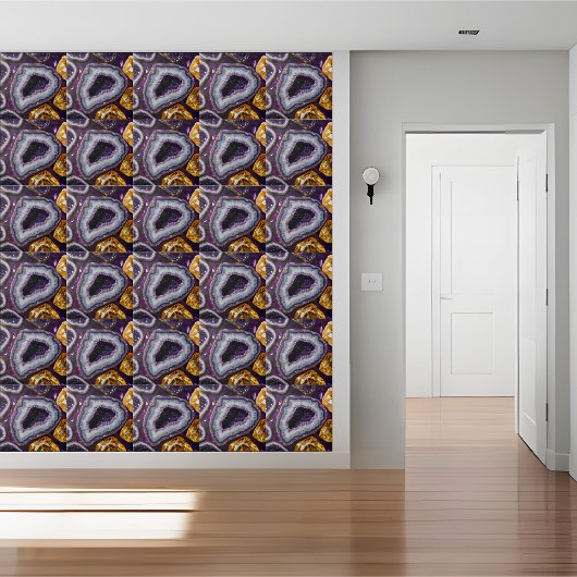 Amethist en Citrine Geode Tegel Tegeltje