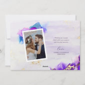 Amethist en Gold Glam 2 Foto Feestdagenkaart (Achterkant)