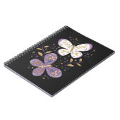 Amethist en gouden vlinders notitieboek (Linkerzijde)