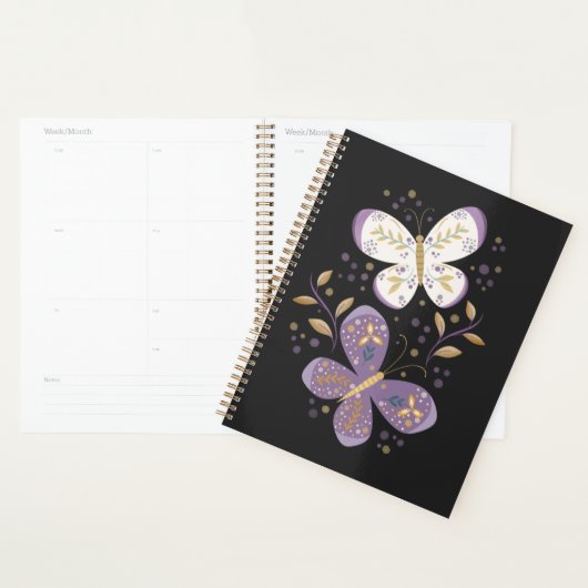 Amethist en gouden vlinders planner (Display)