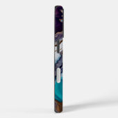Amethist en Turquoise Abstract Case-Mate iPhone Case (Achterkant / Rechts)