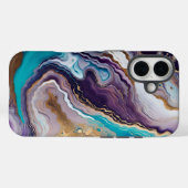 Amethist en Turquoise Abstract Case-Mate iPhone Case (Achterkant (horizontaal))