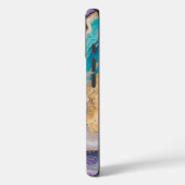 Amethist en Turquoise Abstract Case-Mate iPhone Case (Achterkant / Links)