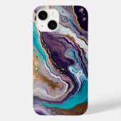 Amethist en Turquoise Abstract Case-Mate iPhone Case (Achterkant)