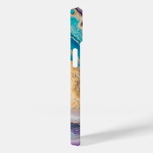 Amethist en Turquoise Abstract Case-Mate iPhone Case (Achterkant / Rechts)