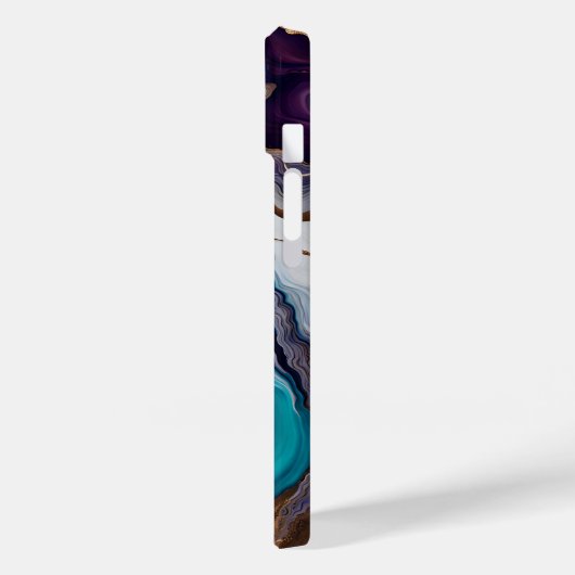Amethist en Turquoise Abstract Case-Mate iPhone Case (Achterkant / Links)
