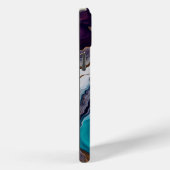 Amethist en Turquoise Abstract Case-Mate iPhone Case (Achterkant / Rechts)