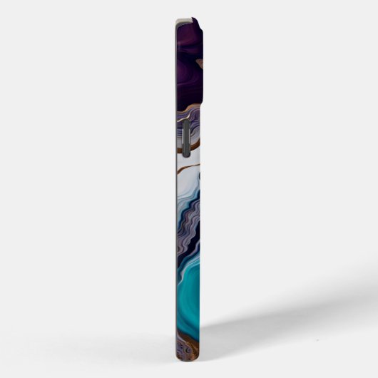 Amethist en Turquoise Abstract Case-Mate iPhone Case (Achterkant / Rechts)