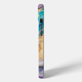 Amethist en Turquoise Abstract Case-Mate iPhone Case (Achterkant / Links)