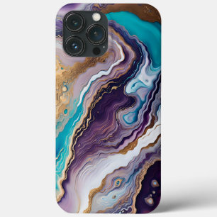 Amethist en Turquoise Abstract Case-Mate iPhone Case