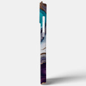 Amethist en Turquoise Abstract Case-Mate iPhone Case (Achterkant / Links)