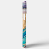 Amethist en Turquoise Abstract Case-Mate iPhone Case (Achterkant / Rechts)