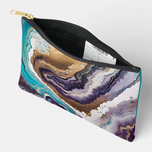 Amethist en Turquoise Abstract Etui (Open)