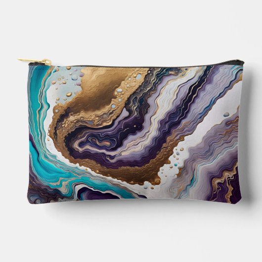 Amethist en Turquoise Abstract Etui (Voorkant)