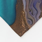 Amethist en Turquoise Abstract Fleece Deken (Hoek)