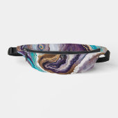 Amethist en Turquoise Abstract Heuptasje (Voorkant)