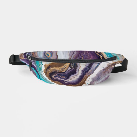 Amethist en Turquoise Abstract Heuptasje (Voorkant)