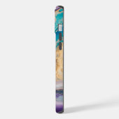 Amethist en Turquoise Abstract iPhone Hoesje (Linkerkant)