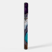 Amethist en Turquoise Abstract iPhone Hoesje (Rechterkant)