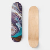 Amethist en Turquoise Abstract Persoonlijk Skateboard (Voorkant)