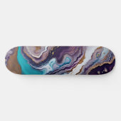 Amethist en Turquoise Abstract Persoonlijk Skateboard (Horizontaal)