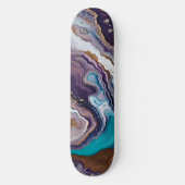 Amethist en Turquoise Abstract Persoonlijk Skateboard (Voorkant)