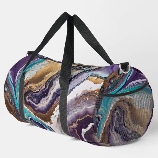 Amethist en Turquoise Abstract Plunjezak (Rechterhoek)