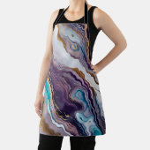 Amethist en Turquoise Abstract Schort (Insitu)