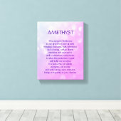 Amethist - Februari geboortesteen gedicht kunst ca Canvas Afdruk (Insitu (Houten vloer))