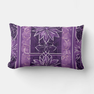 Amethist Floral Long Pillow – Minimalistisch beteg Kussen