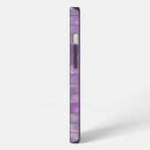 Amethist Geometrisch Sierbetegeltegelpatroon iPhone Hoesje (Linkerkant)