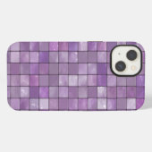 Amethist Geometrisch Sierbetegeltegelpatroon iPhone Hoesje (Achterkant horizontaal)