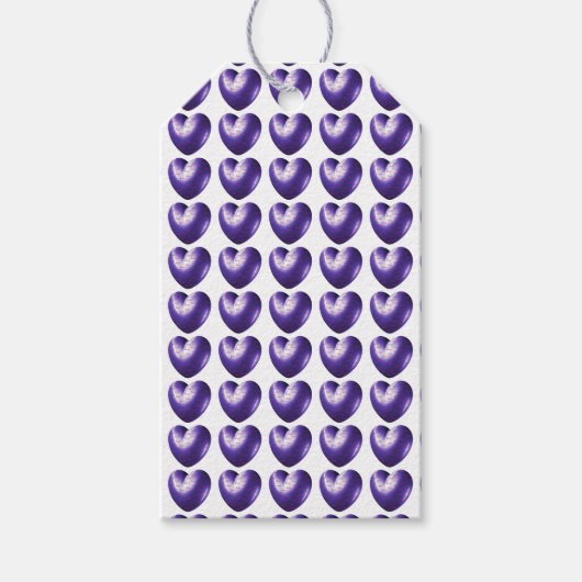 Amethist hart gevuld met liefde cadeaulabel (Voorkant)