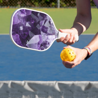 Amethist Helende Kristal Cluster Pickleball Paddle