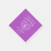 Amethist jubileum 6 jaar liefdesservetten servet (Hoek)