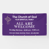 Amethist Kerk Banner Met Uw Logo (Horizontaal)