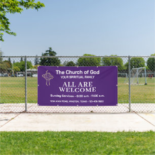 Amethist Kerk Banner Met Uw Logo