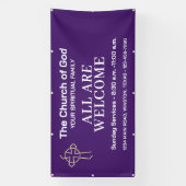 Amethist Kerk Banner Met Uw Logo (Verticaal)
