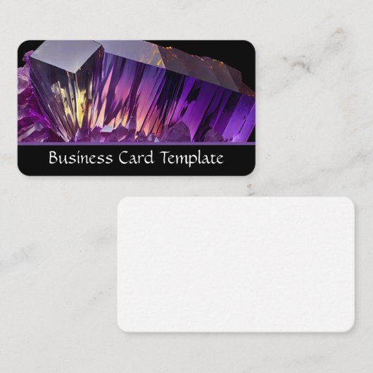 Amethist kristal helende kristallen visitekaartje (Voorkant / Achterkant)