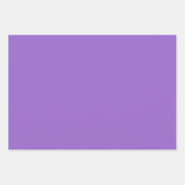 Amethist Lila Lavendel Paarse tinten 3 tinten Inpakpapier Vel