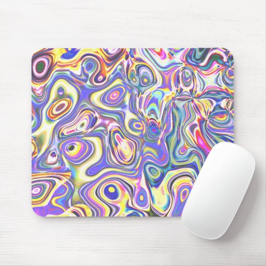 Amethist Multicolor Abstracte Amoeba Art Muismat (Met muis)
