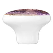 Amethist Natural Gem Pattern Keramische Knop (Zijkant)