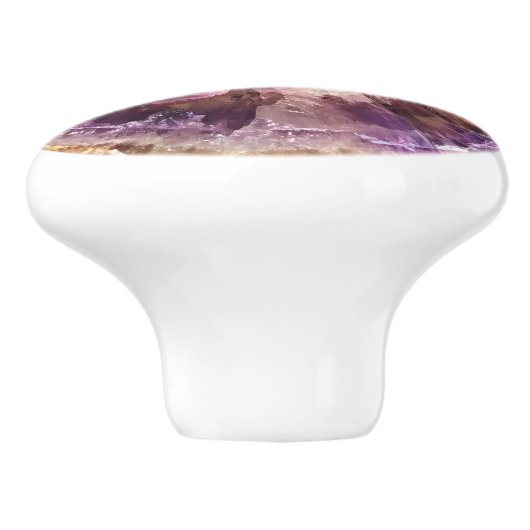 Amethist Natural Gem Pattern Keramische Knop (Zijkant)