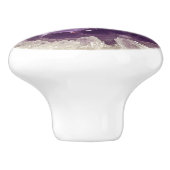 Amethist Natuur edelsteenpatroon Keramische Knop (Zijkant)