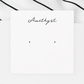 Amethist Oorbel Sieraden Display Kaart