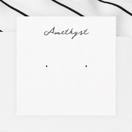 Amethist Oorbel Sieraden Display Kaart